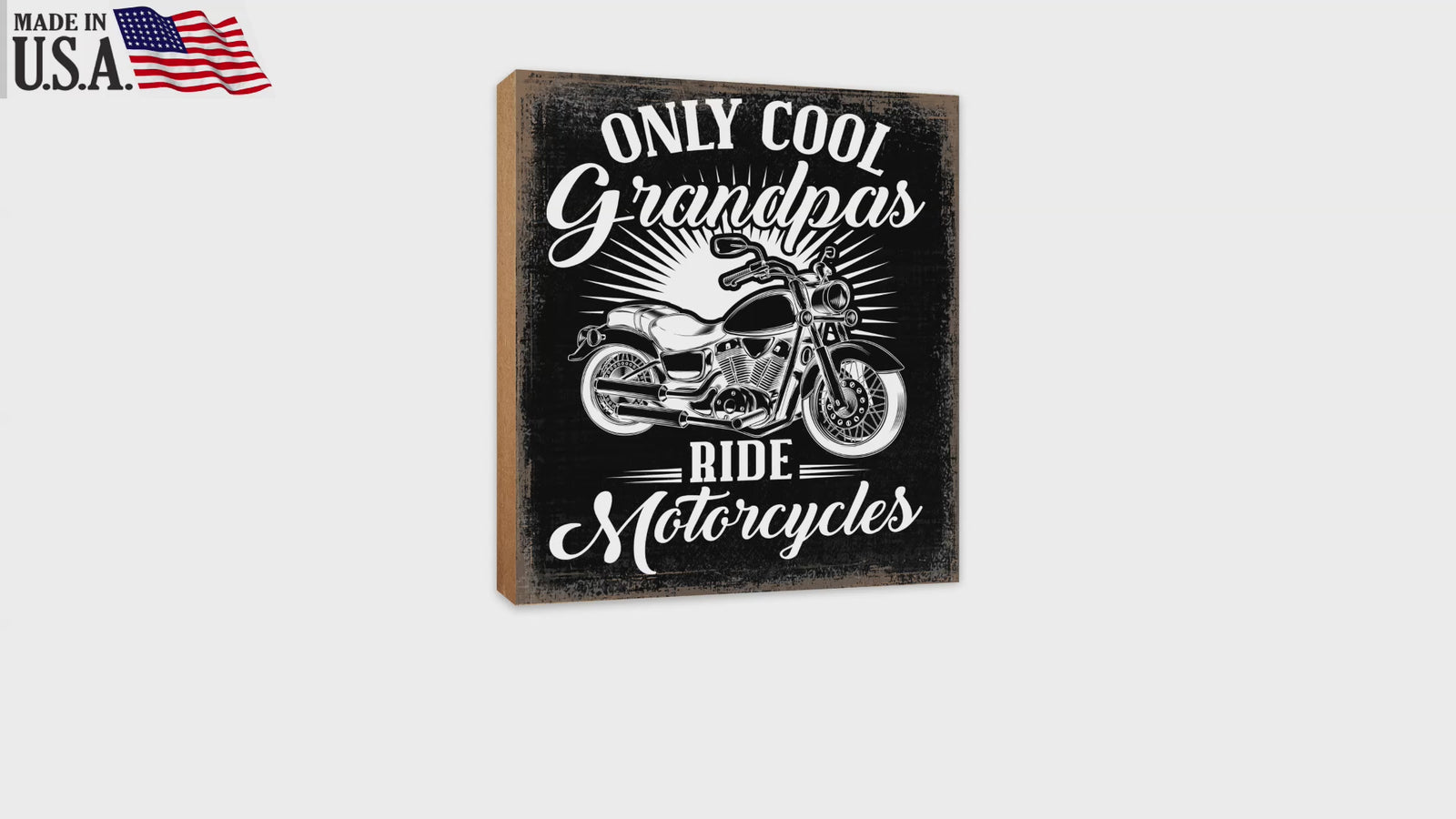 Wooden Table Top and Shelf Home Décor Gift for Grandfather