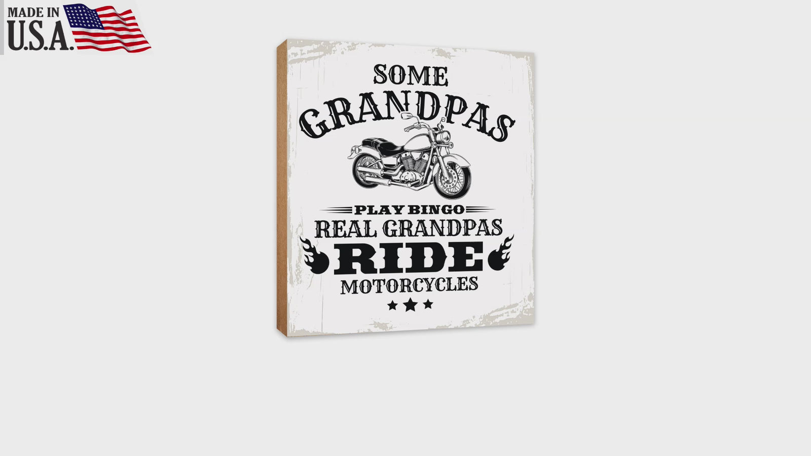 Wooden Table Top and Shelf Home Décor Gift for Grandfather