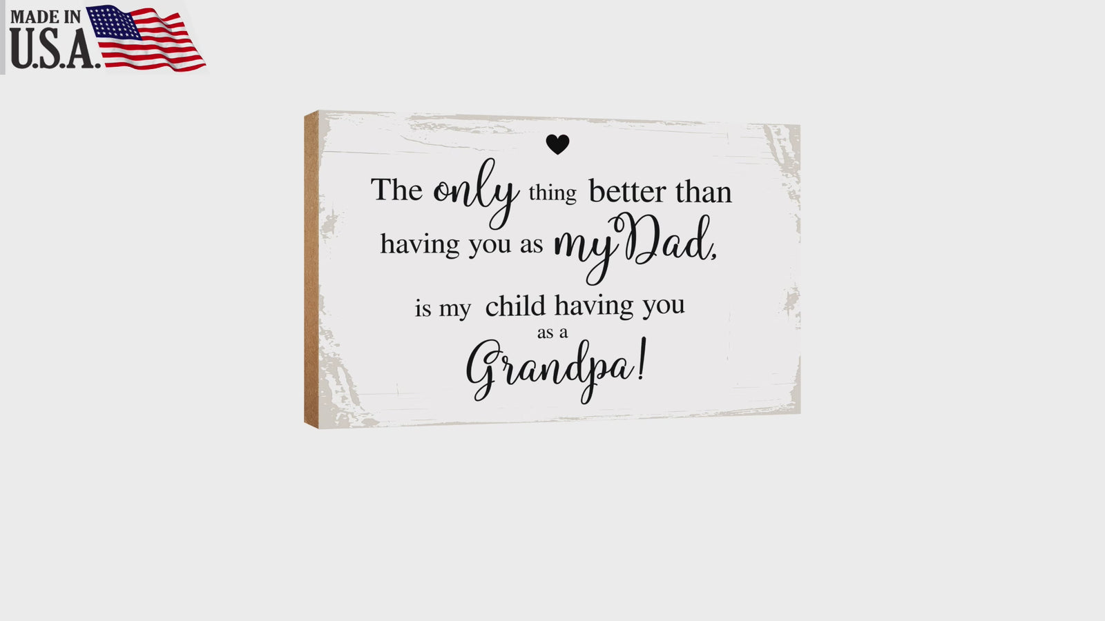 Grandfather's special gift table decor, a thoughtful addition to his shelf.