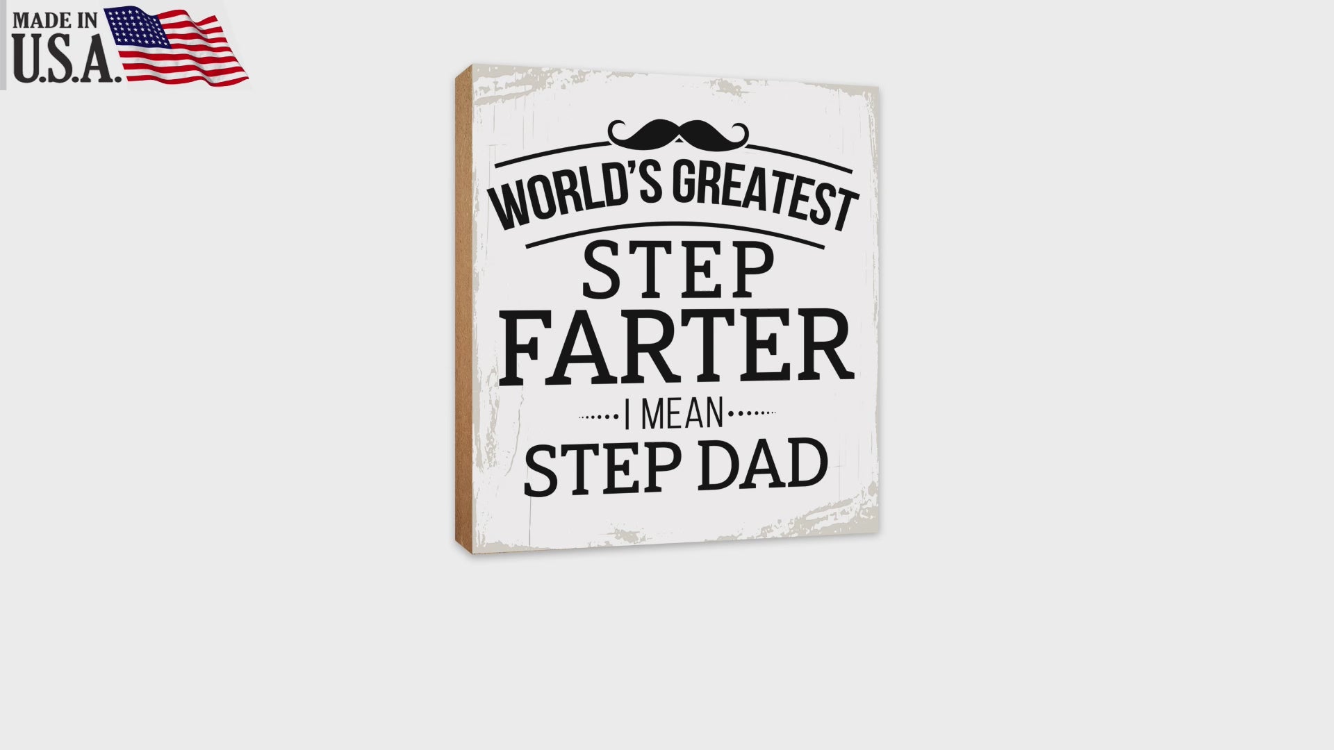 Wooden Tabletop and Shelf Décor Gift for Stepdad