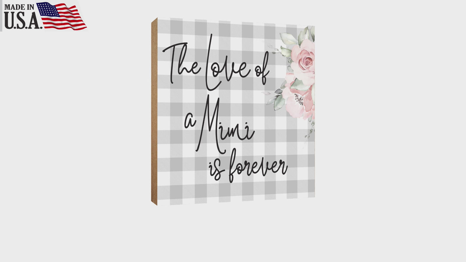 LifeSong Milestones Elegant Wooden Shelf Decor - Unique Tabletop Signs Gift for Grandmother