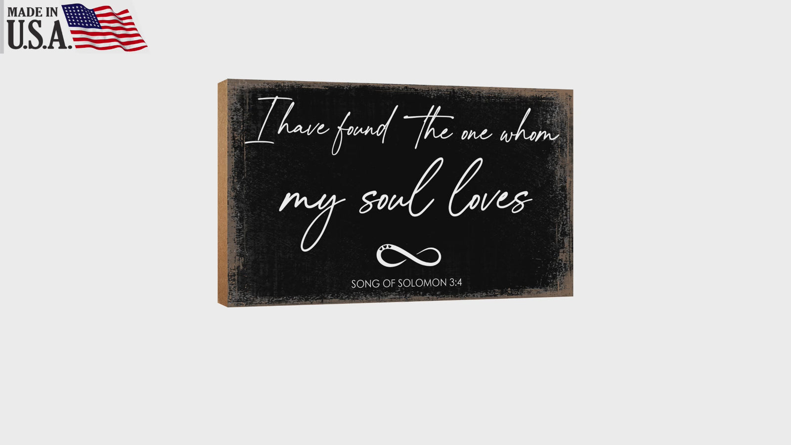 Unique gift table décor: Wooden tabletop decoration with sentiments for your loved one.