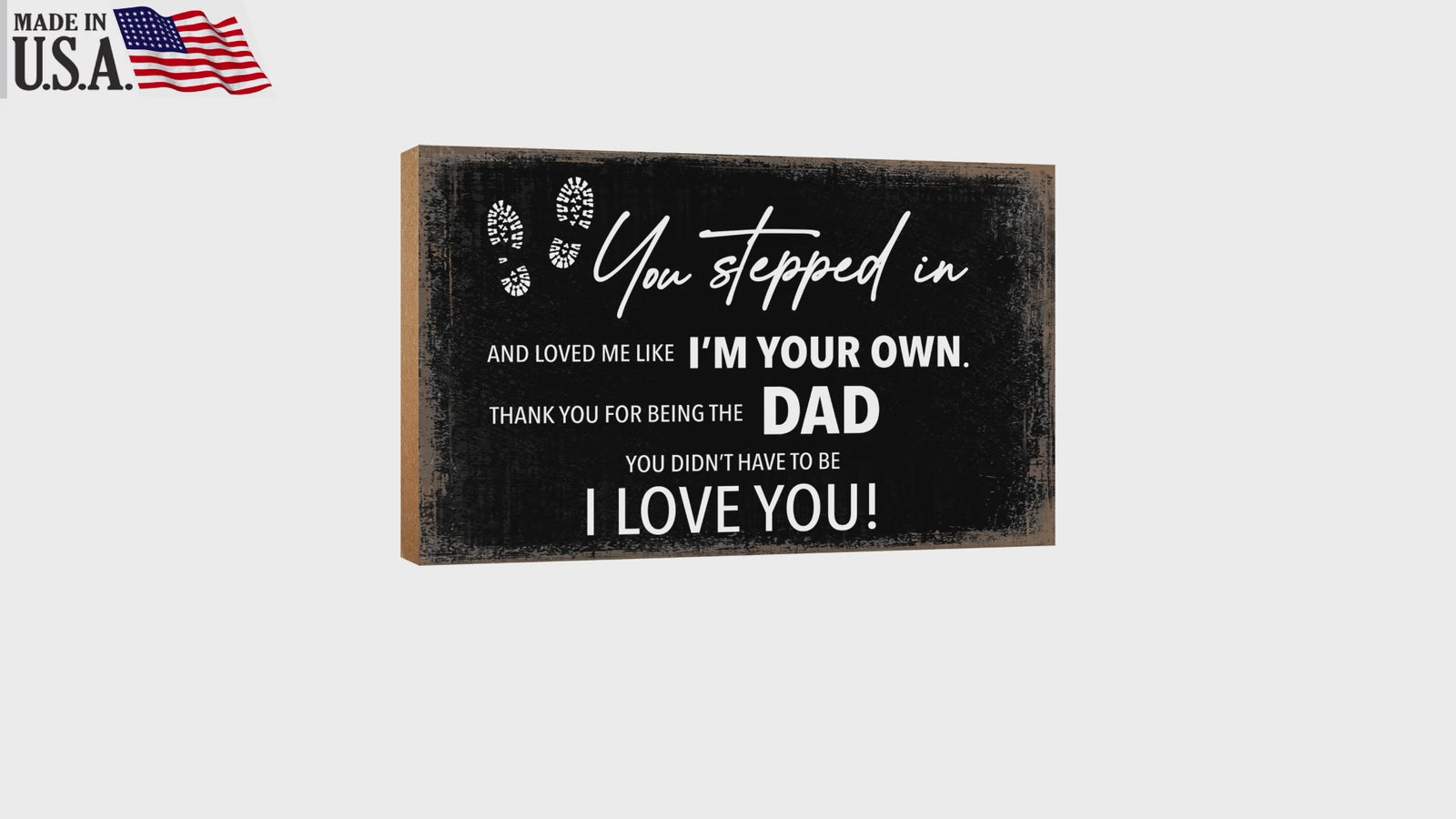 Wooden Tabletop and Shelf Décor Gift for Stepdad