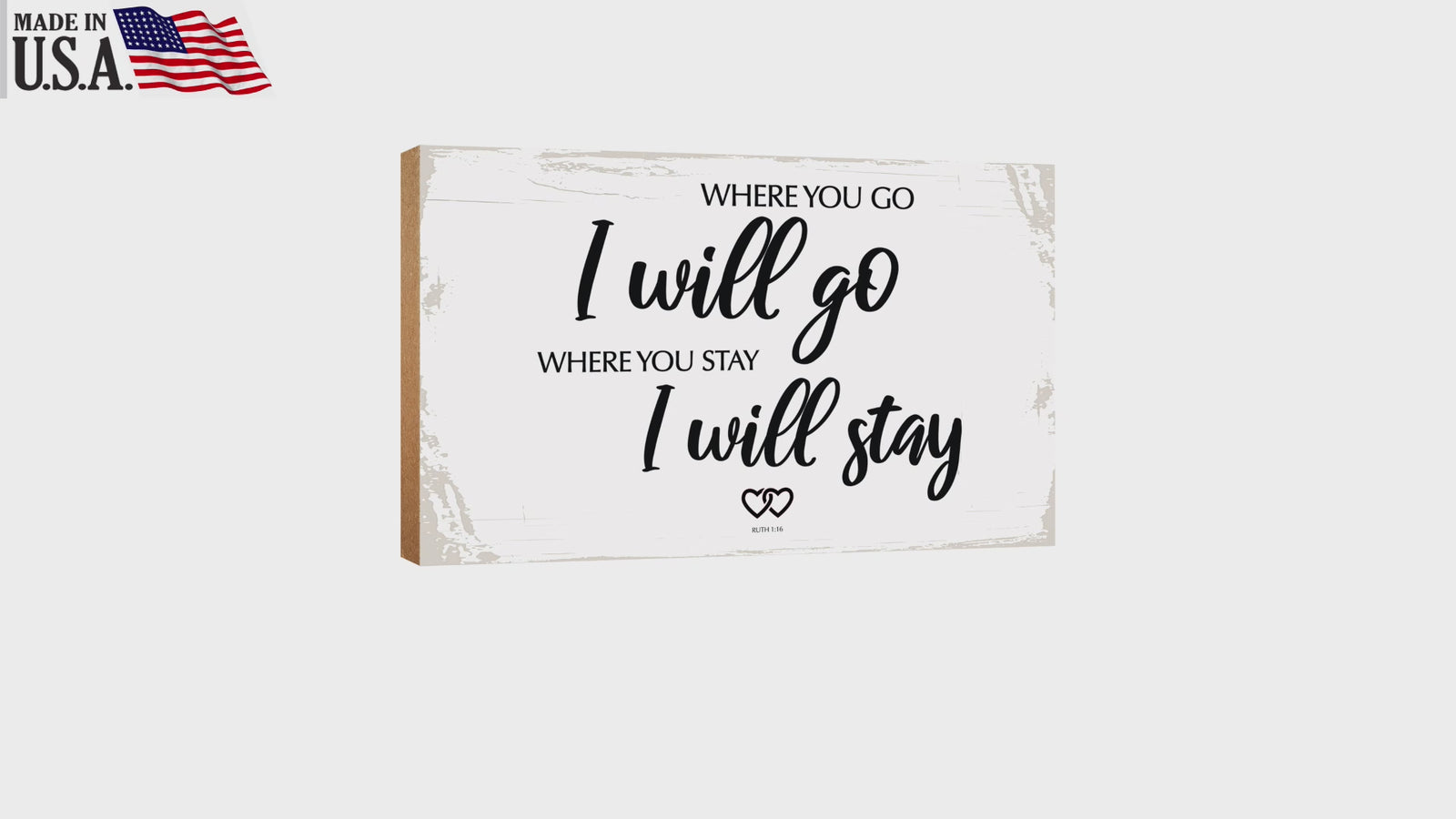 Inspirational wall décor: A sentimental gift for your husband.