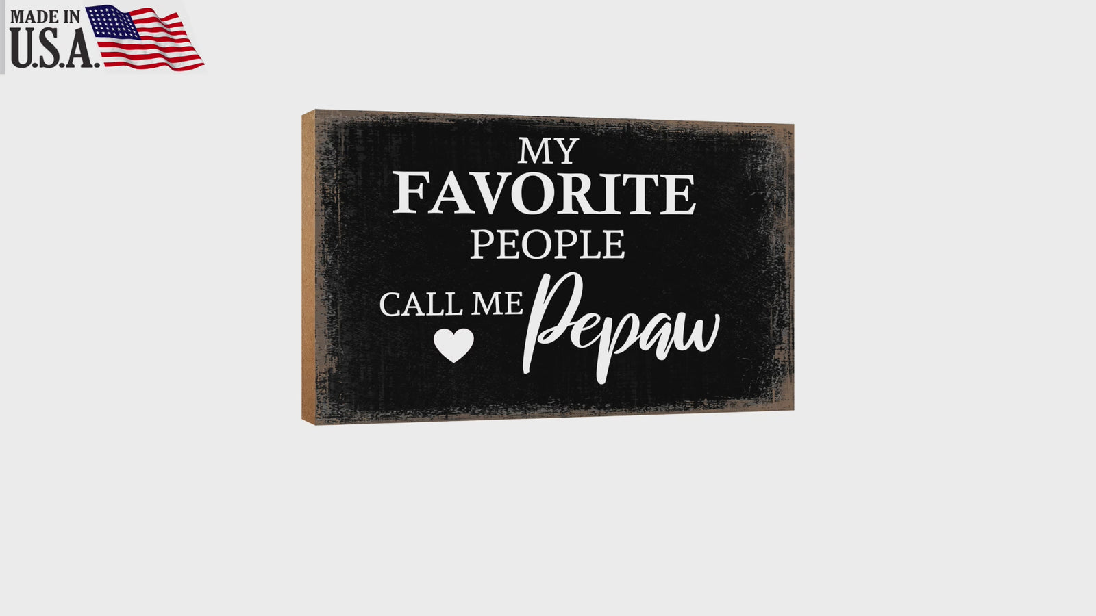 LifeSong Milestones Wooden Table Top and Shelf Home Décor Gift for Grandfather