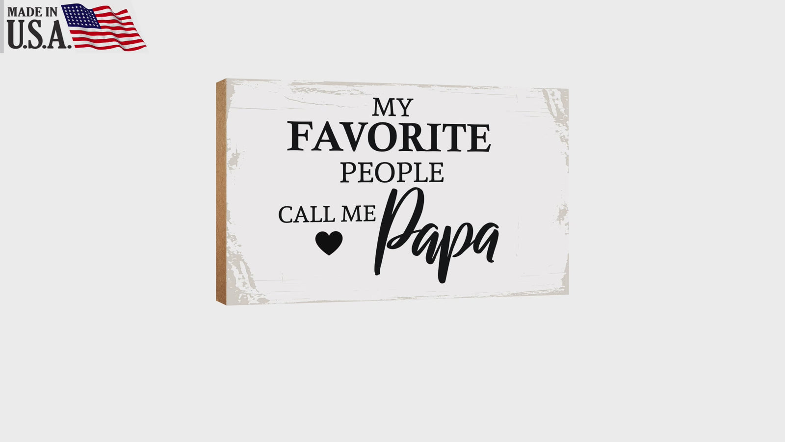 LifeSong Milestones Wooden Table Top and Shelf Home Décor Gift for Grandfather