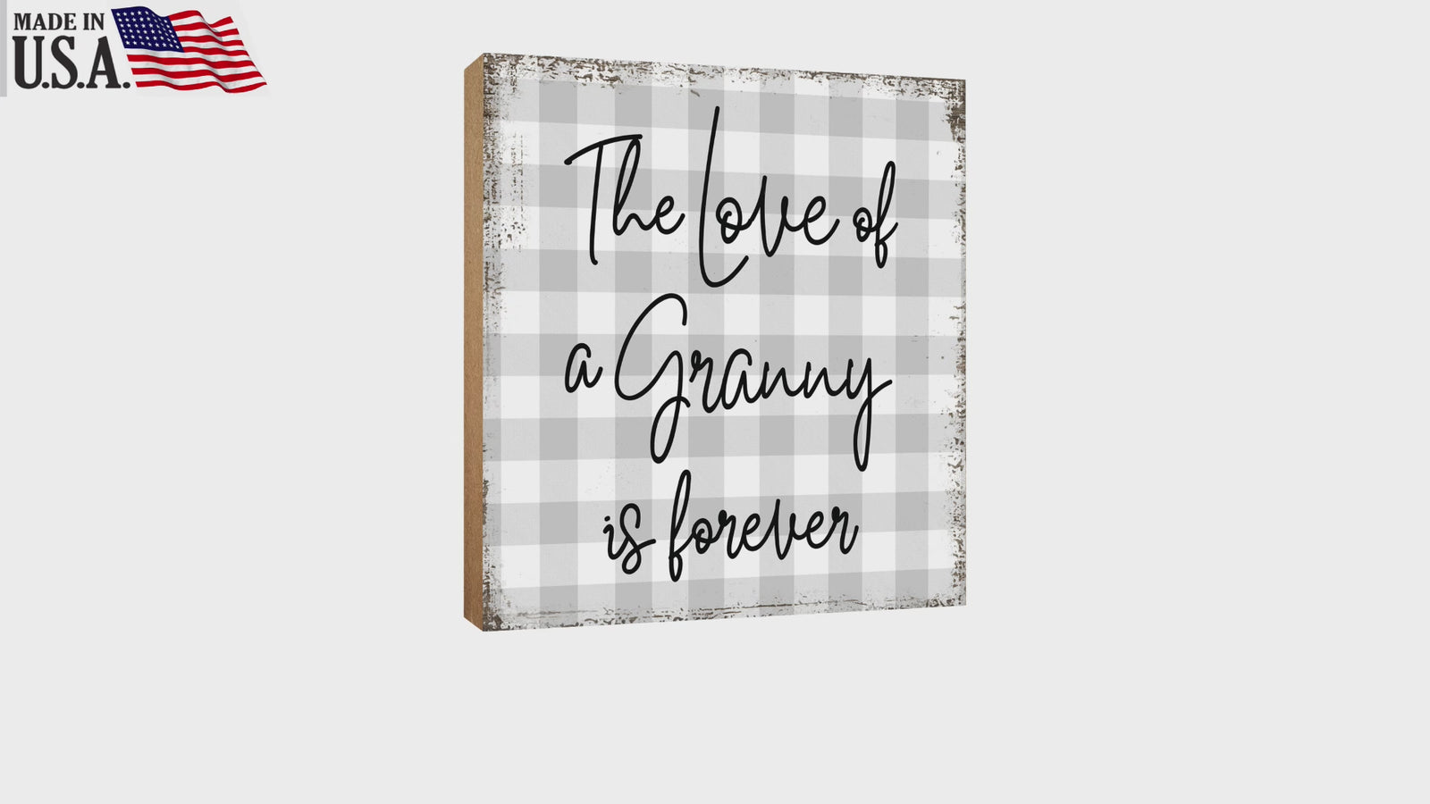 LifeSong Milestones Elegant Wooden Shelf Decor - Unique Tabletop Signs Gift for Grandmother