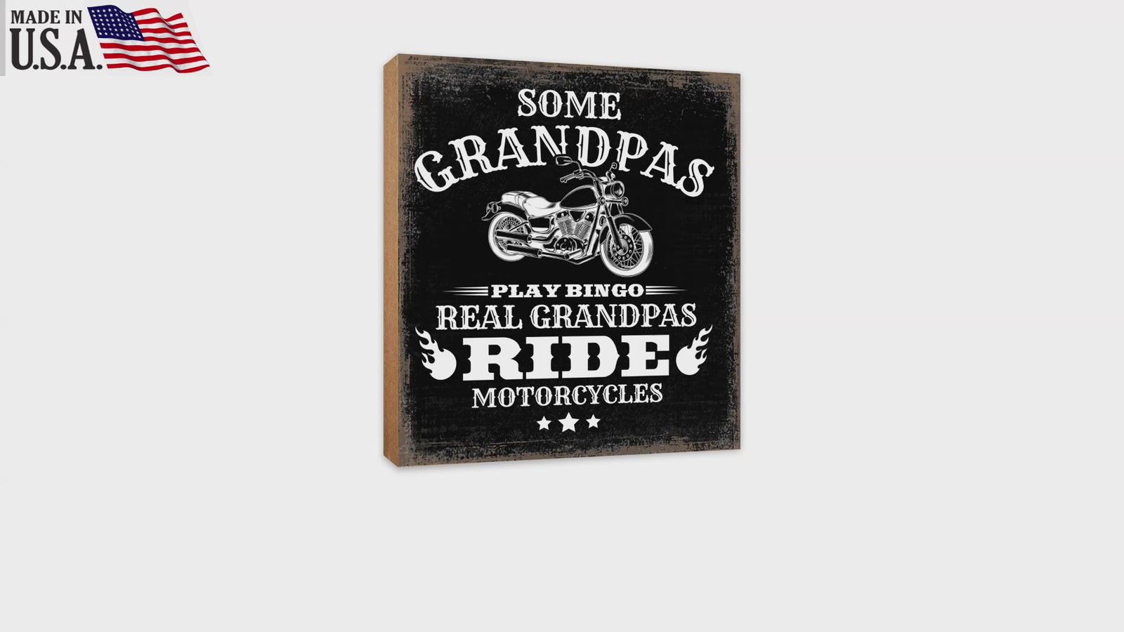 Wooden Table Top and Shelf Home Décor Gift for Grandfather