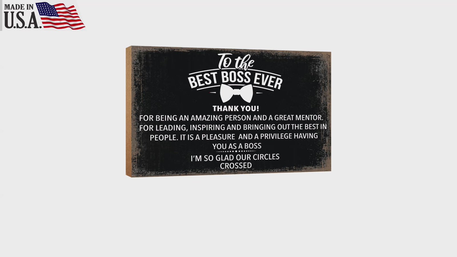 LifeSong Milestones Wooden Shelf and Table Top Office Decor Gift for Boss