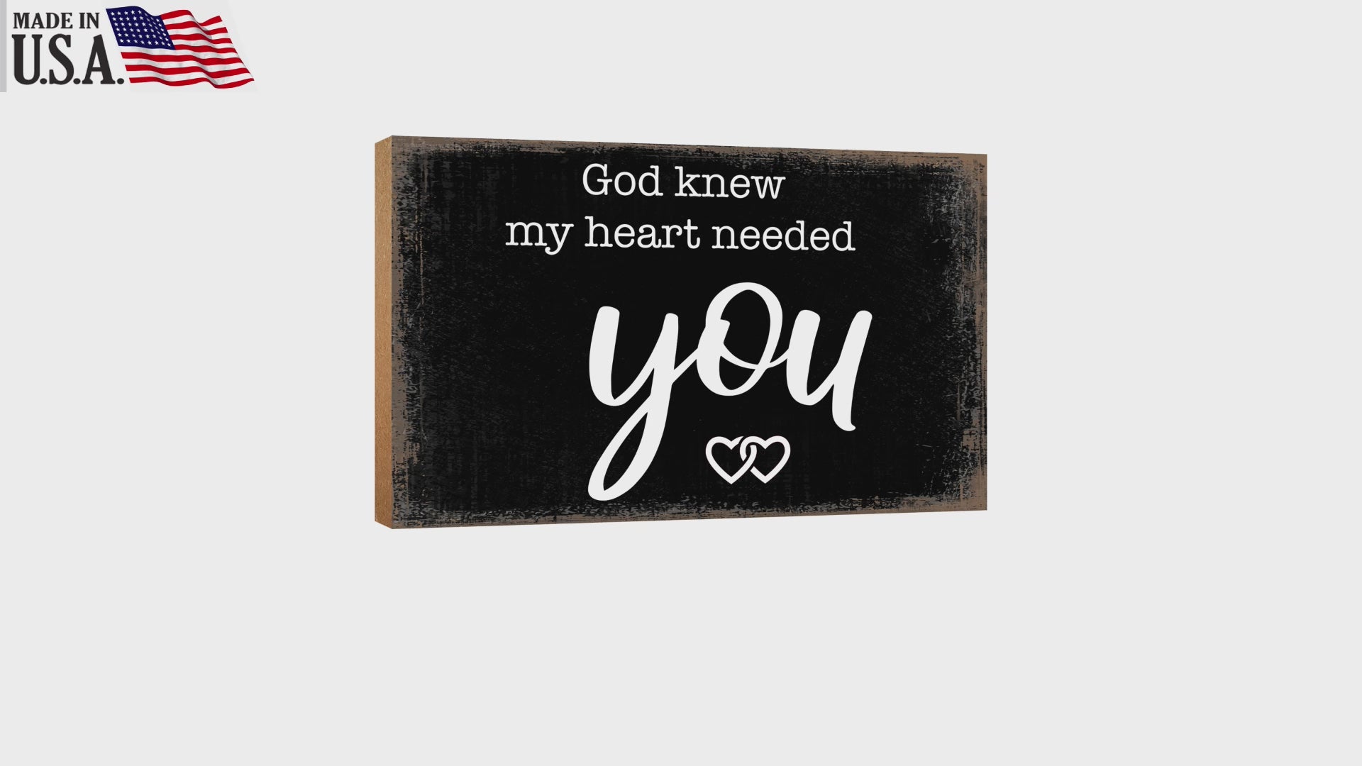 LifeSong Milestones Wooden Table Top and Shelf Décor Gift for Husband or Boyfriend