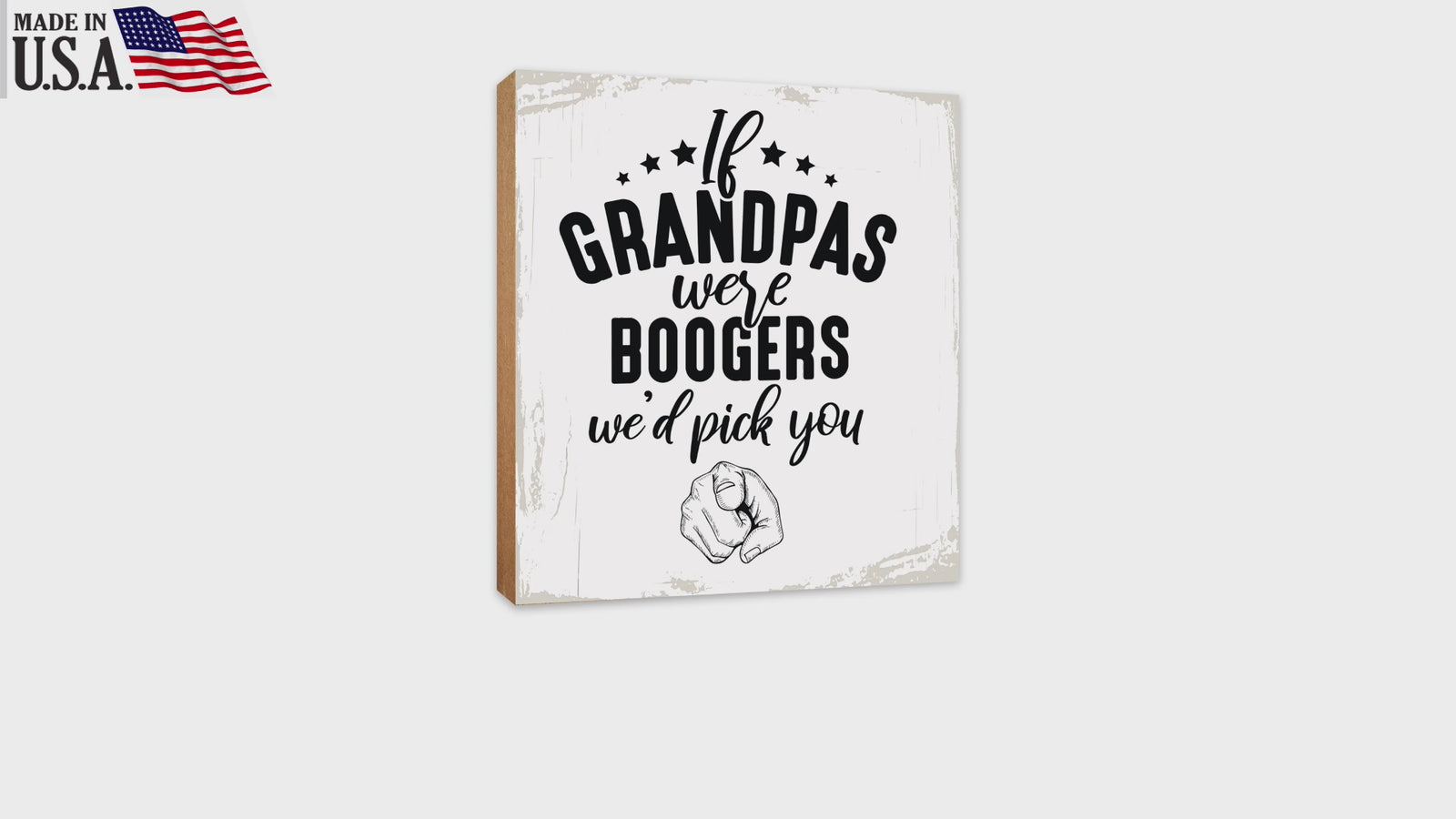 Wooden Table Top and Shelf Home Décor Gift for Grandfather