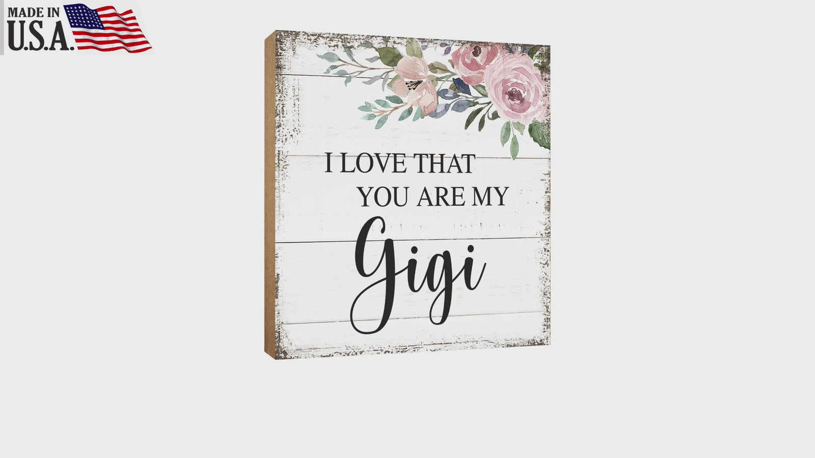 LifeSong Milestones Handcrafted Wooden Shelf Decor - Unique Mother's Day Gift for Grandmother