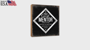 Wooden Shelf Décor and Tabletop Signs for Boss or Mentor
