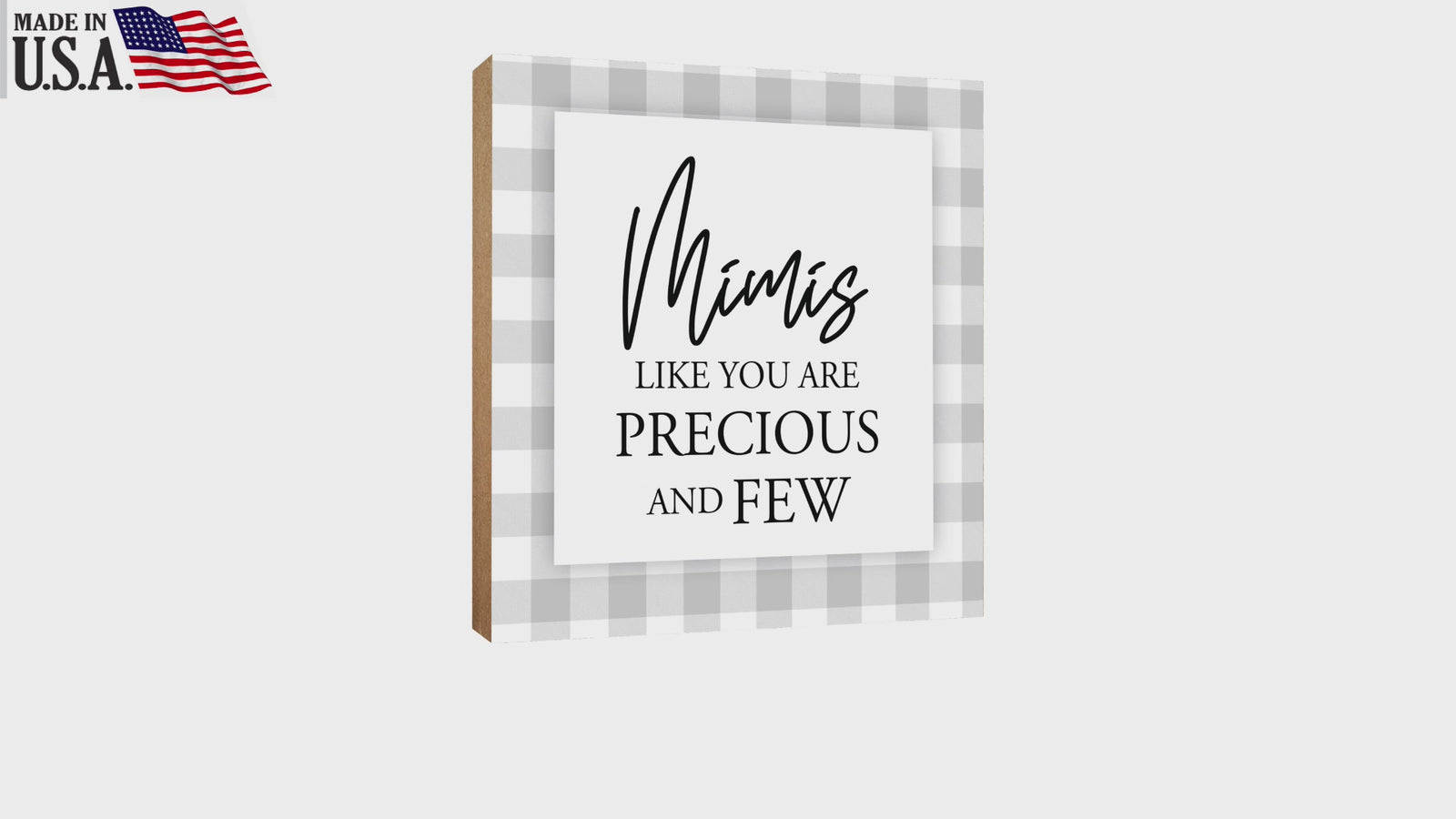 LifeSong Milestones Elegant Wooden Shelf Decor - Unique Tabletop Signs Gift for Grandmother
