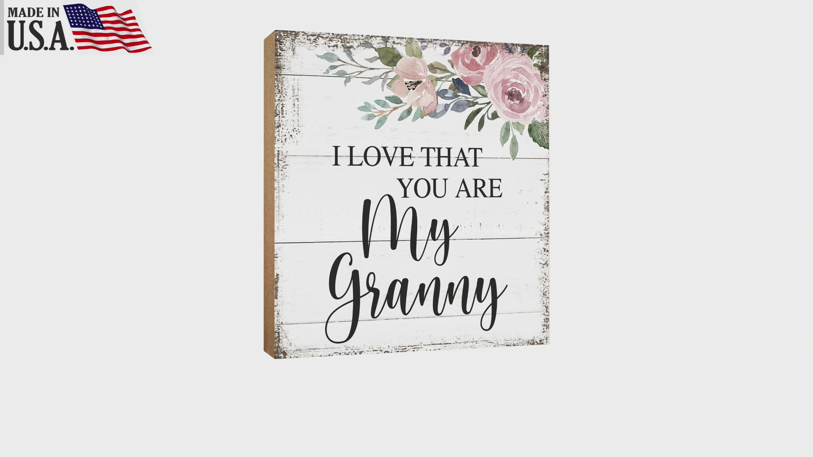 LifeSong Milestones Handcrafted Wooden Shelf Decor - Unique Mother's Day Gift for Grandmother