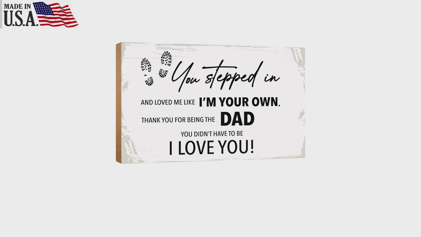 Wooden Tabletop and Shelf Décor Gift for Stepdad