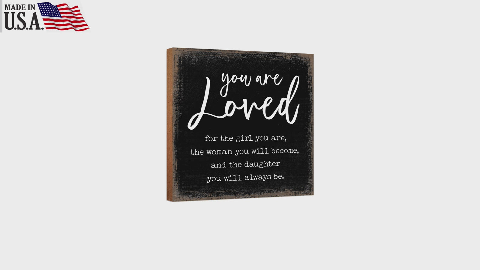 LifeSong Milestones Unique Wooden Shelf Decor and Tabletop Signs - Ideal Mother's Day Gift for Daughter
