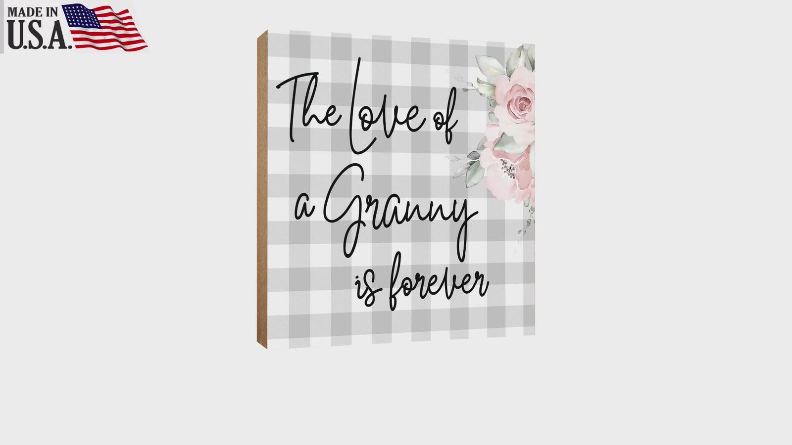 LifeSong Milestones Handcrafted Wooden Shelf Decor - Unique Mother's Day Gift for Grandmother
