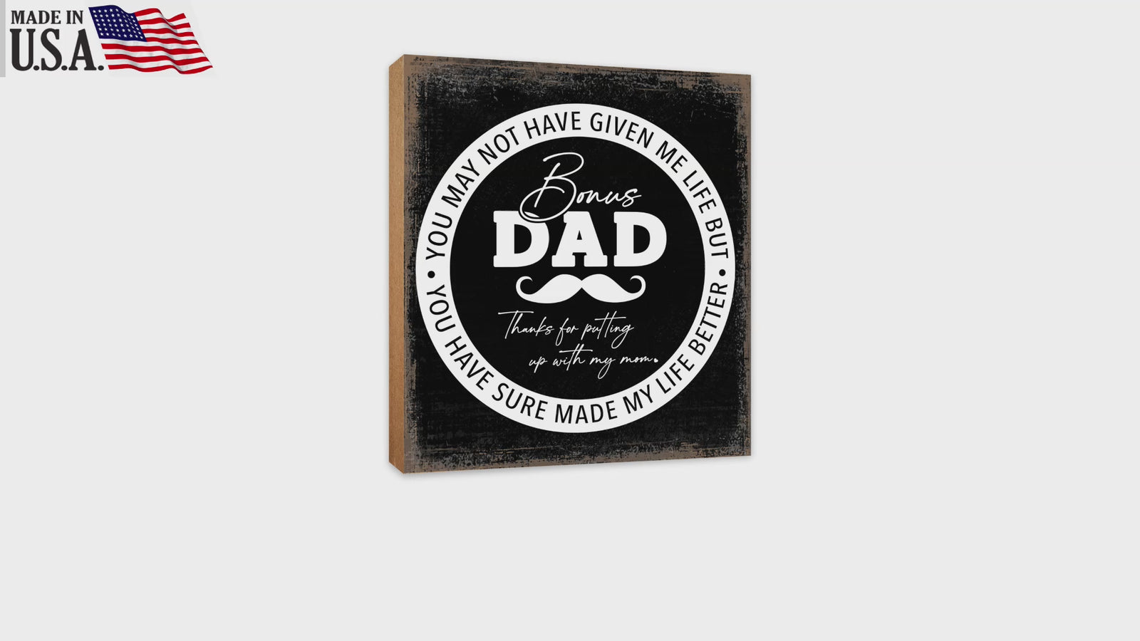 Wooden Tabletop and Shelf Décor Gift for Stepdad