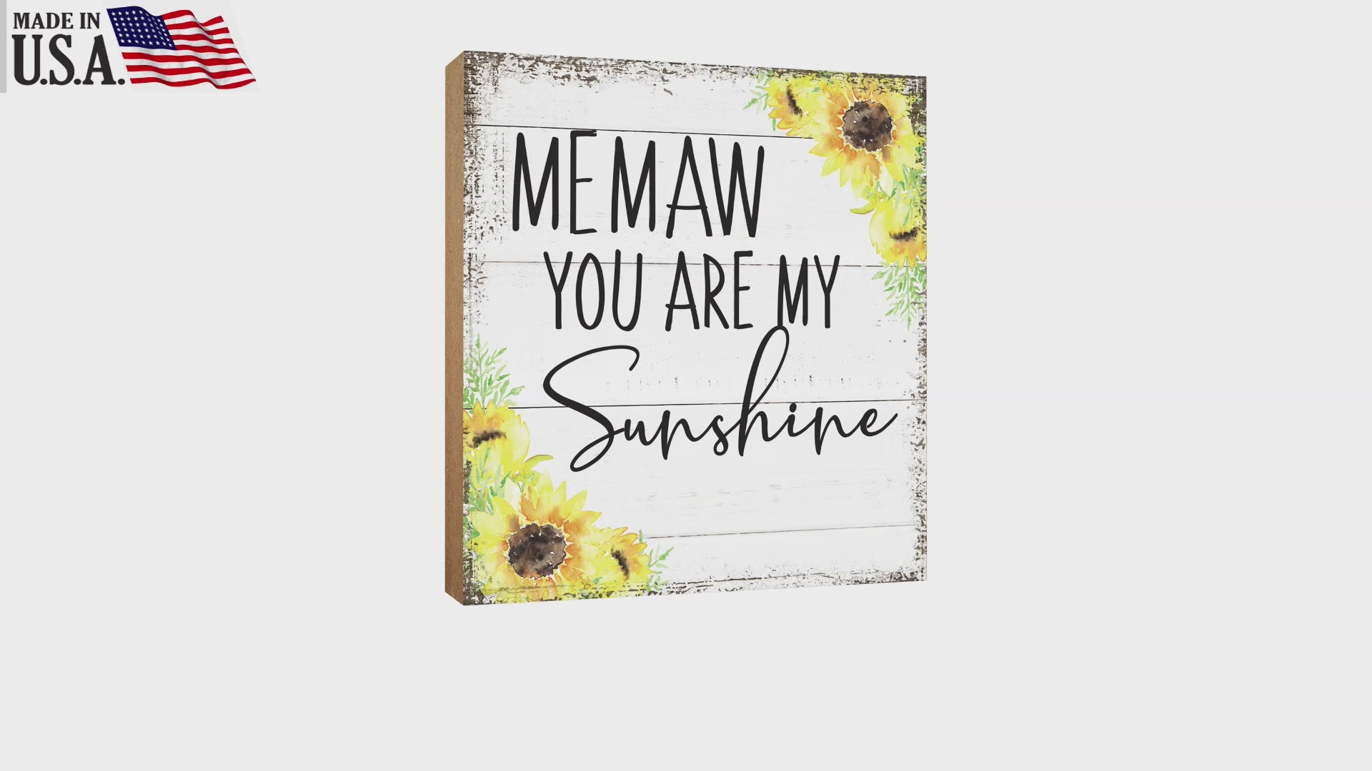 Wooden Unique Shelf Decor and Table Top Signs for Grandmother - You Are My Sunshine