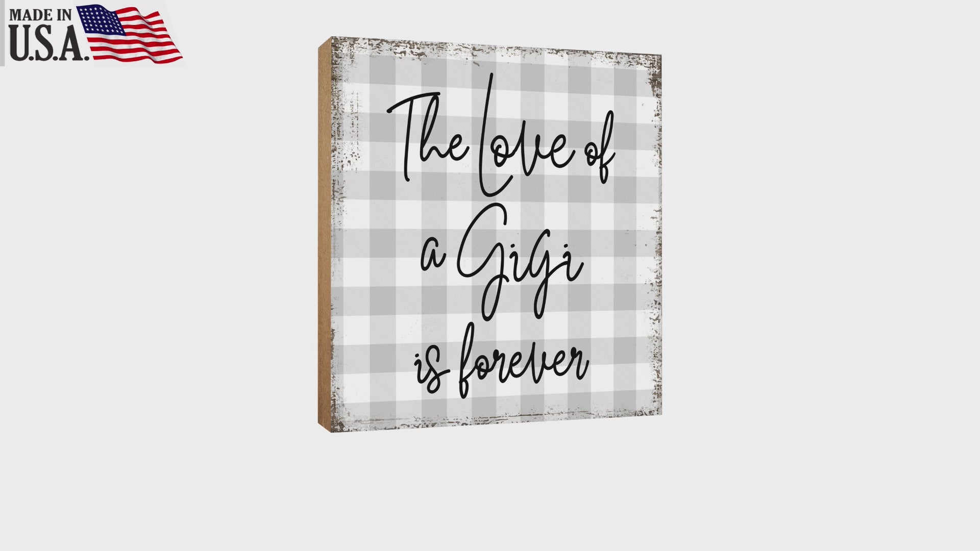 Wooden Unique Shelf Decor and Table Top Signs for Grandmother - The Loved Of A