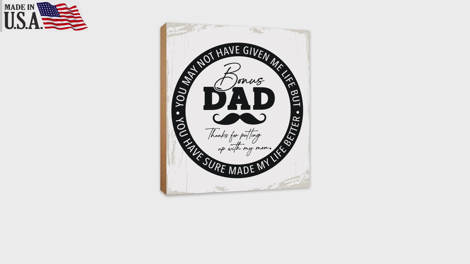 Wooden Tabletop and Shelf Décor Gift for Stepdad