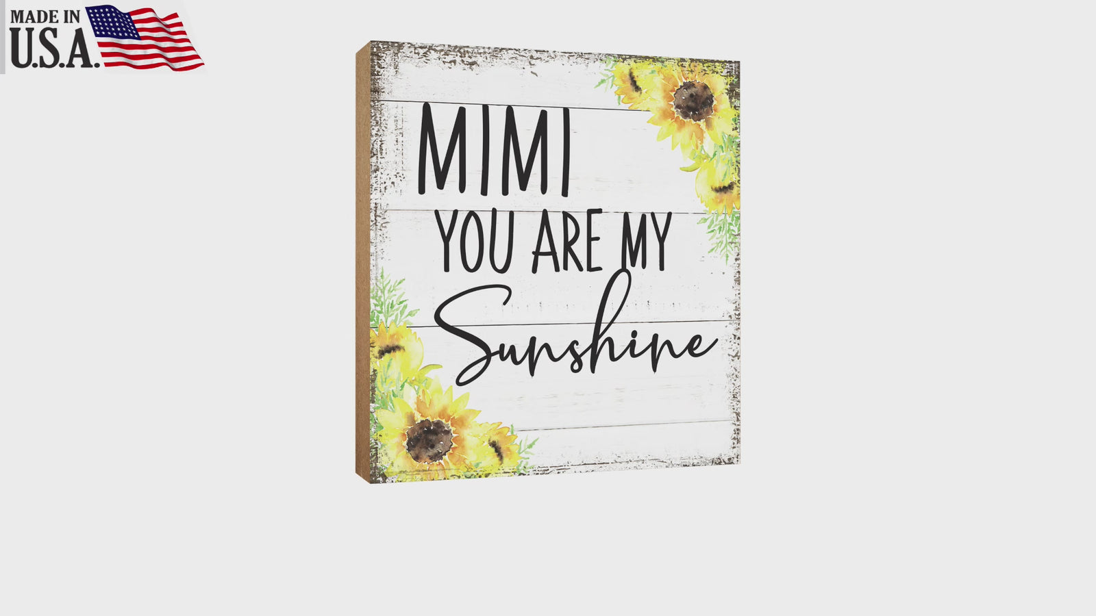 LifeSong Milestones Elegant Wooden Shelf Decor - Unique Tabletop Signs Gift for Grandmother