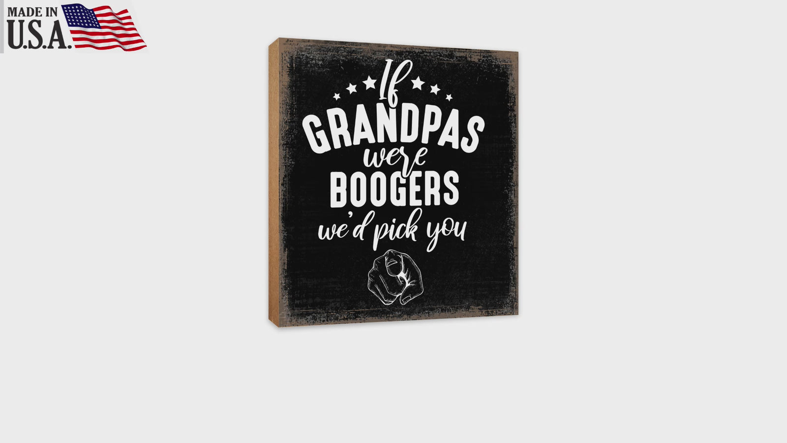 Wooden Table Top and Shelf Home Décor Gift for Grandfather