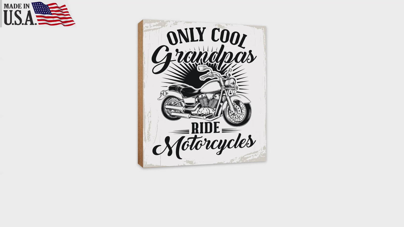 Wooden Table Top and Shelf Home Décor Gift for Grandfather