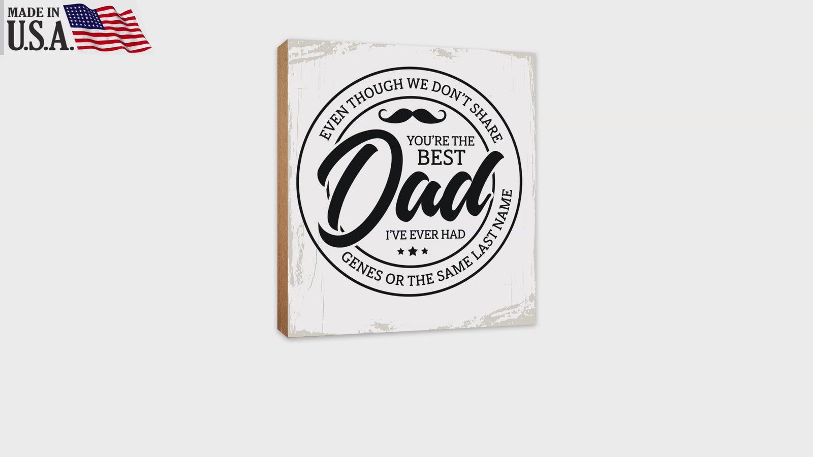 Wooden Tabletop and Shelf Décor Gift for Stepdad