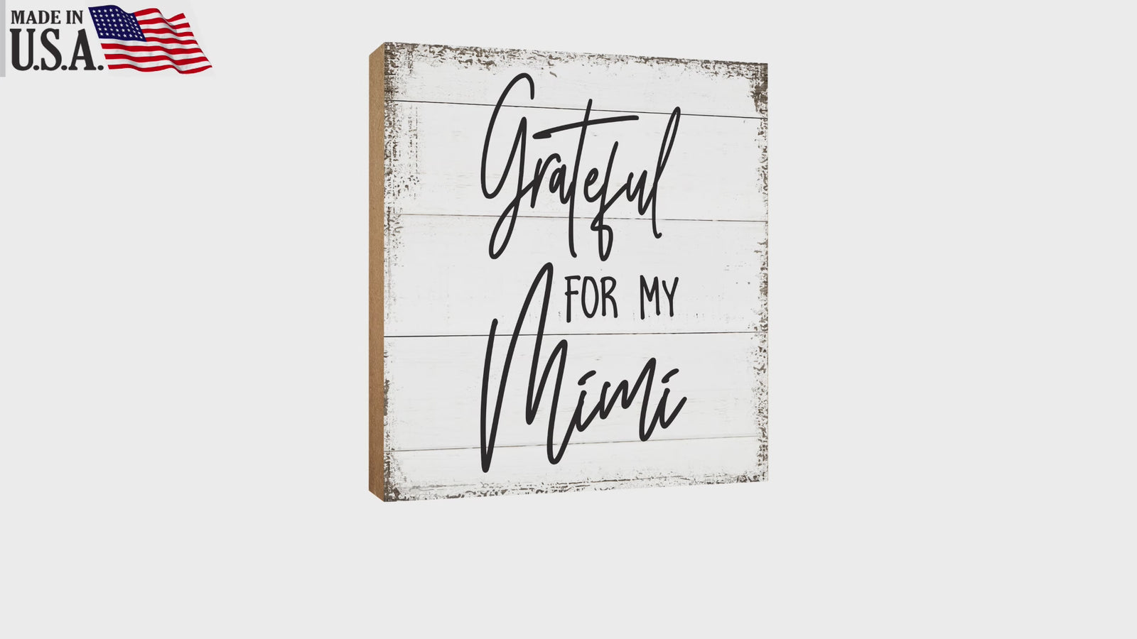 LifeSong Milestones Elegant Wooden Shelf Decor - Unique Tabletop Signs Gift for Grandmother
