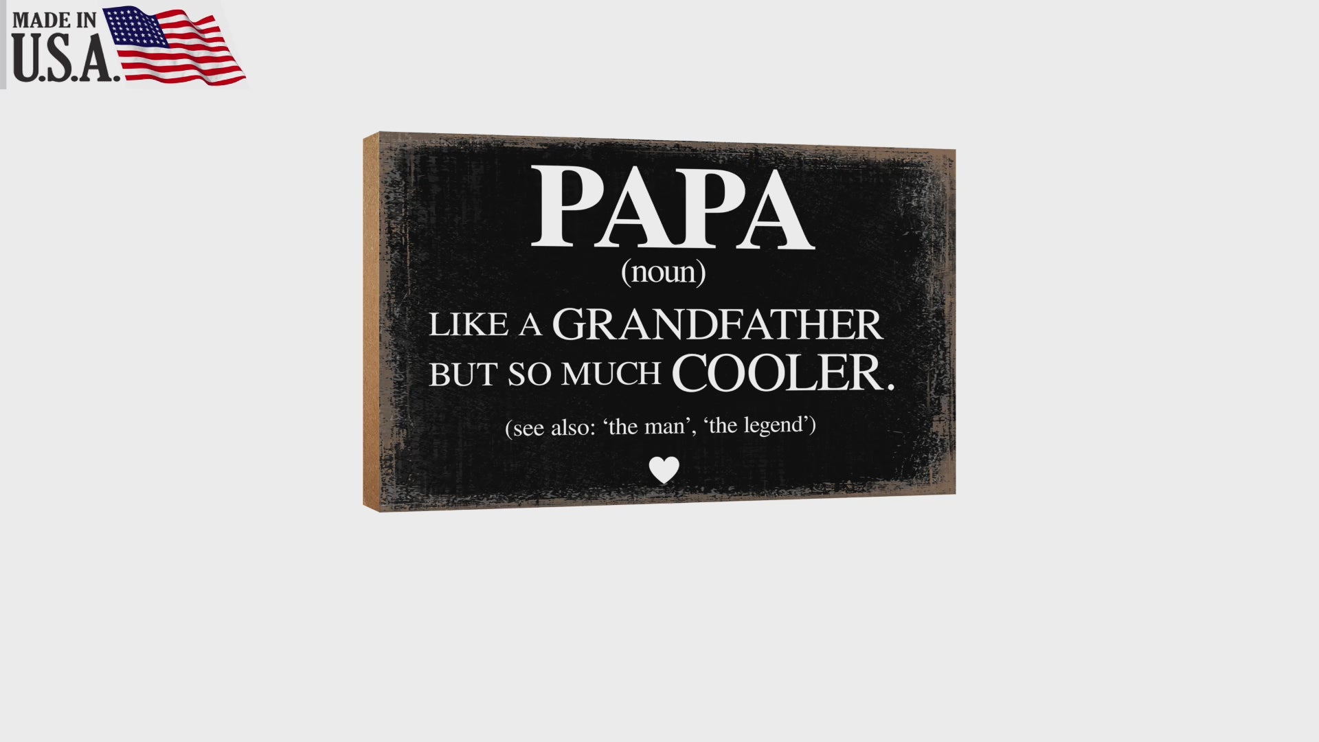 Unique shelf décor for your beloved grandfather, a special gift table decor.