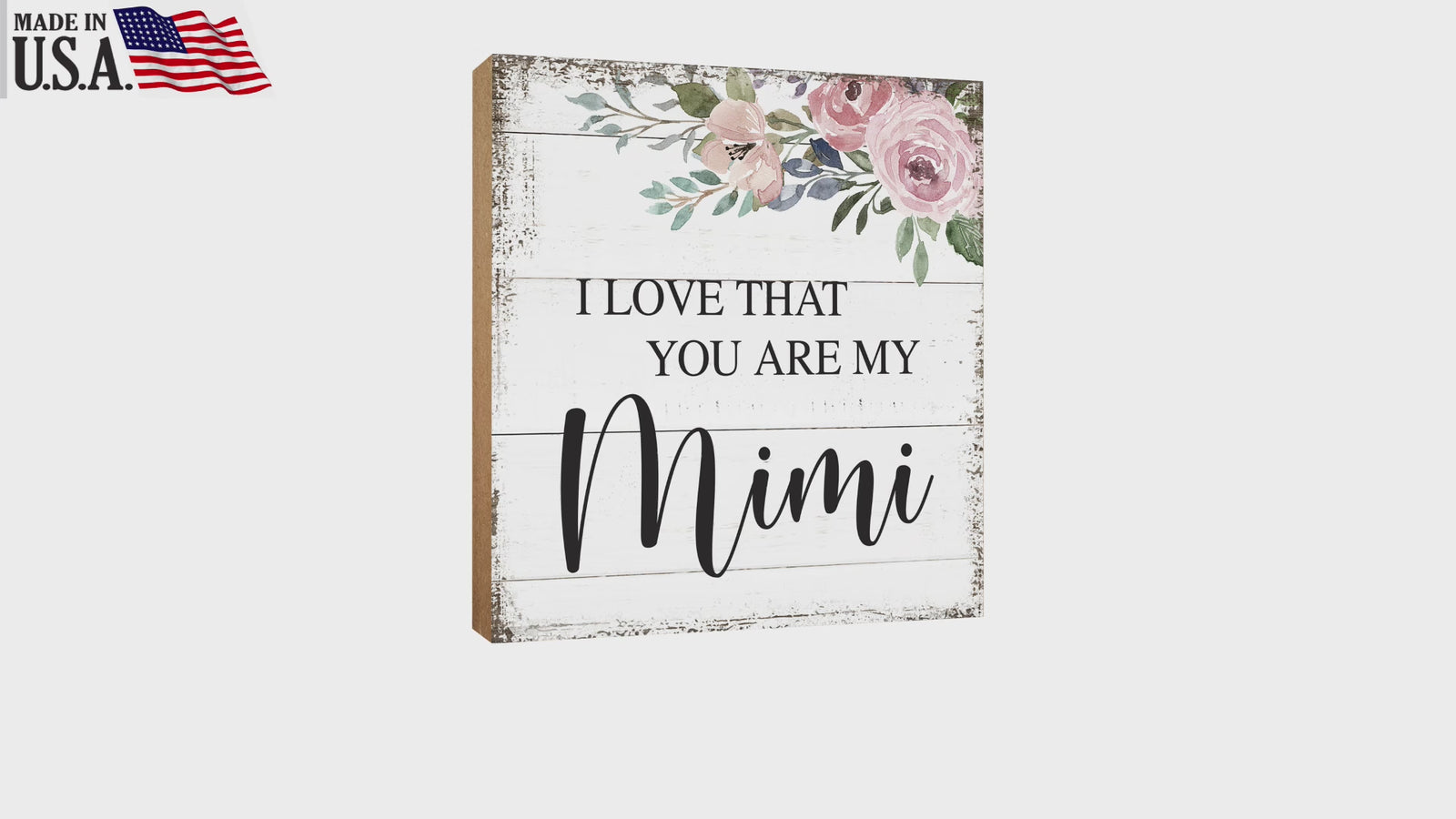 LifeSong Milestones Elegant Wooden Shelf Decor - Unique Tabletop Signs Gift for Grandmother