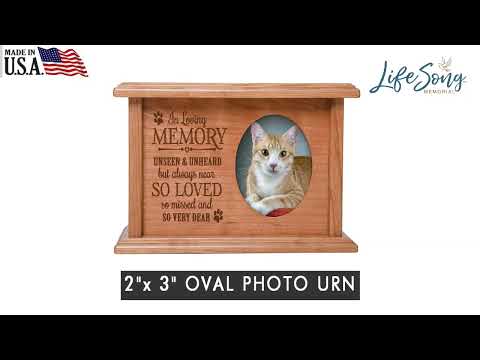 Pet Memorial Wooden Cremation Urn Box for Pet Ashes