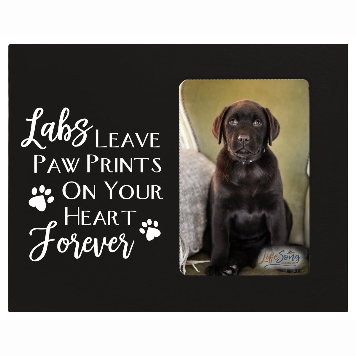 Printed Labrador Retriever Photo Frames - Labs Leave Paw Prints - LifeSong Milestones