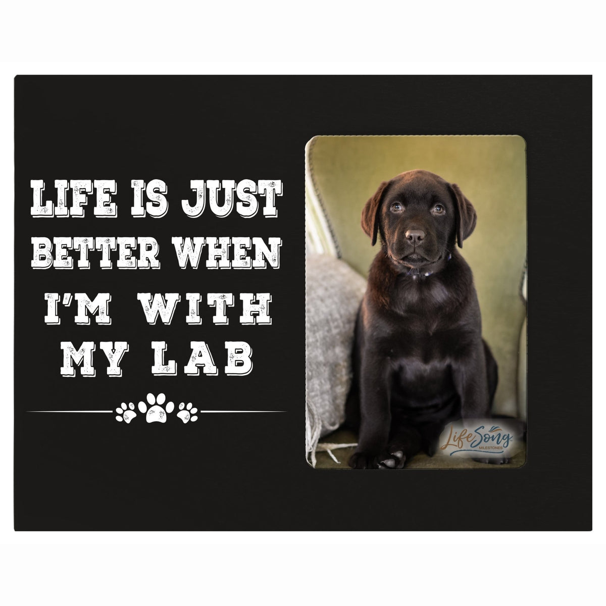 Printed Labrador Retriever Photo Frames - Life Is Better - LifeSong Milestones