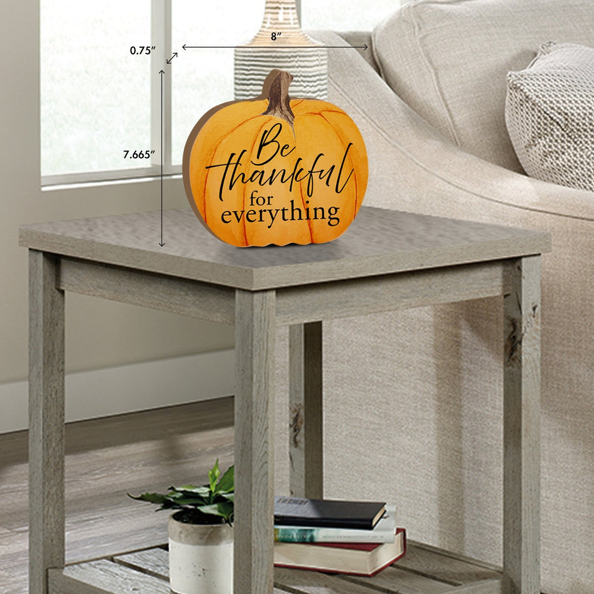 Pumpkin shelf decor Decorative Home Décor - Be Thankful for Everything - LifeSong Milestones