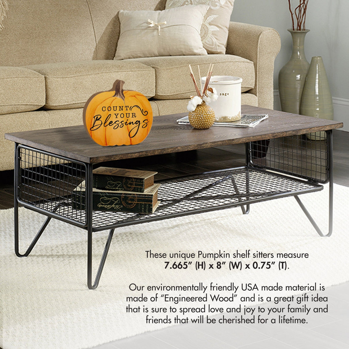 Pumpkin shelf decor Decorative Home Décor - Count Your Blessings - LifeSong Milestones