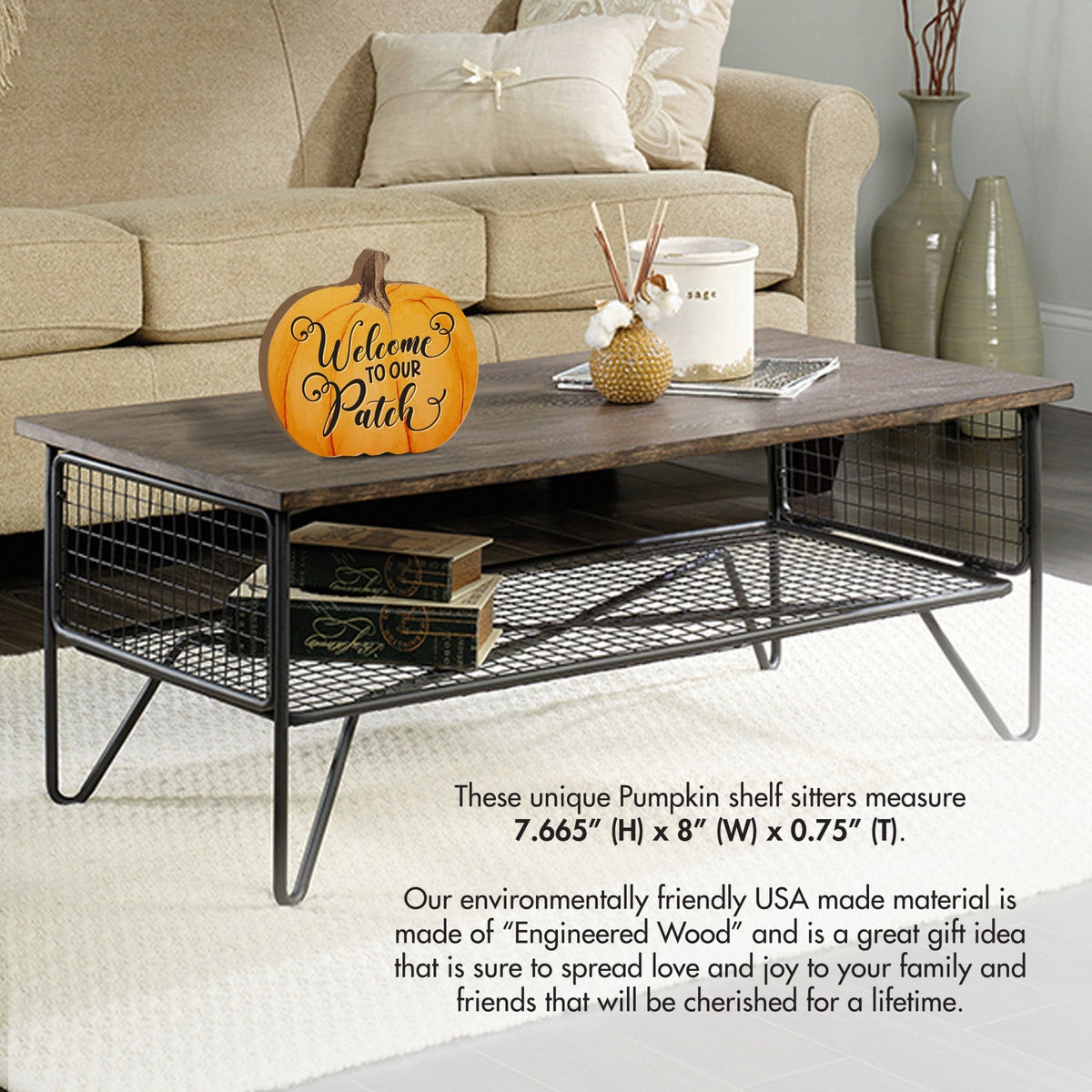 Pumpkin shelf decor Decorative Home Décor - Welcome To Our Patch - LifeSong Milestones