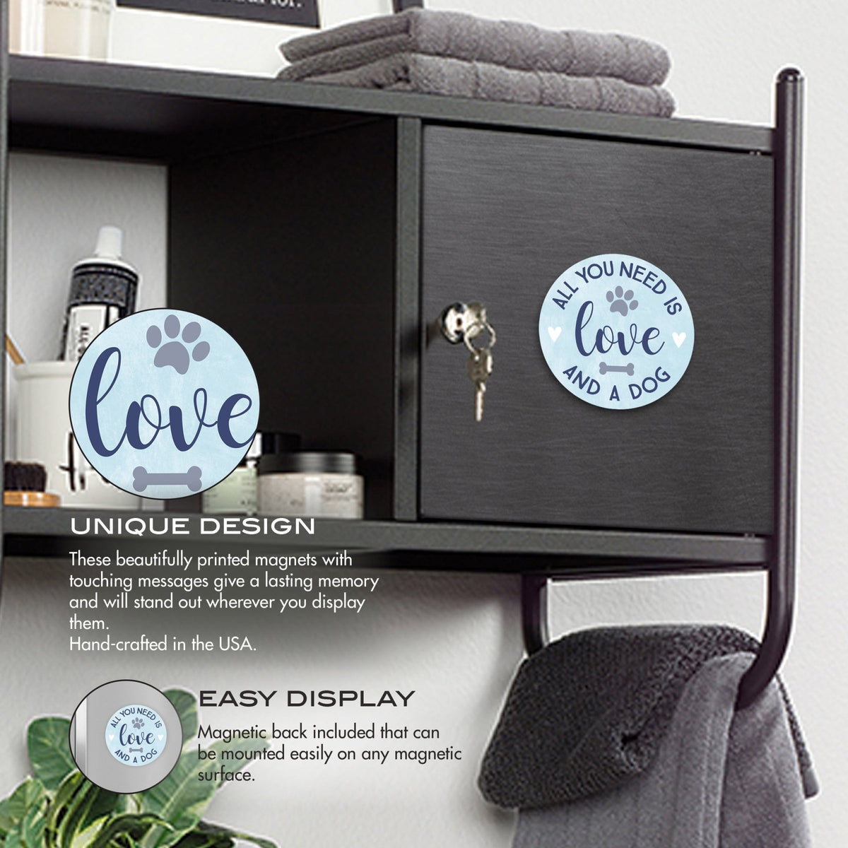 Refrigerator Magnet Perfect Gift Idea For Pet Owners - All You Need Is Love - LifeSong Milestones