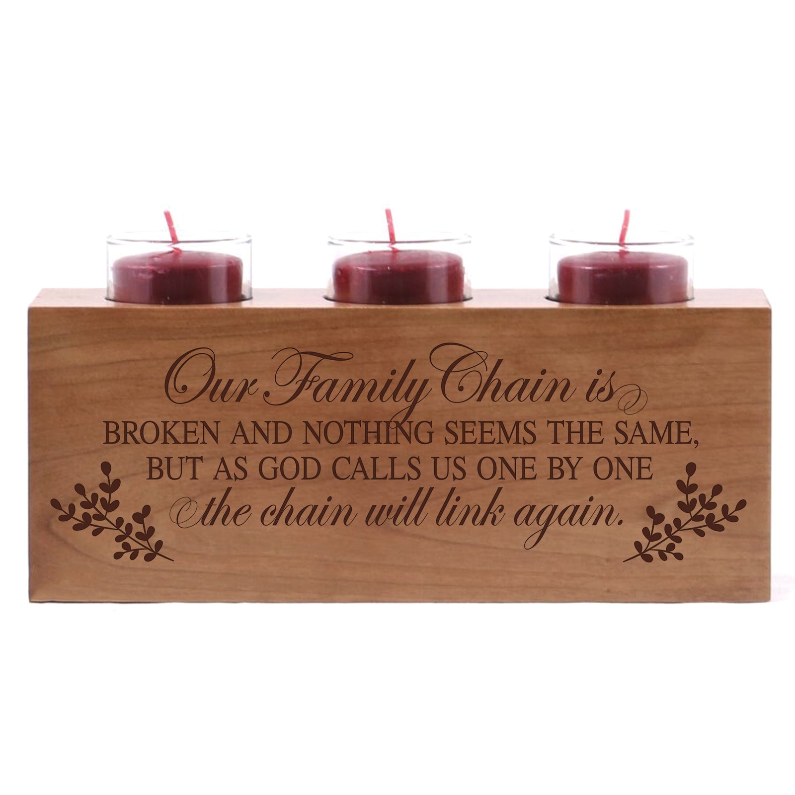 Remembrance Memorial 3 Candle Holder - Our Family Chain - LifeSong Milestones