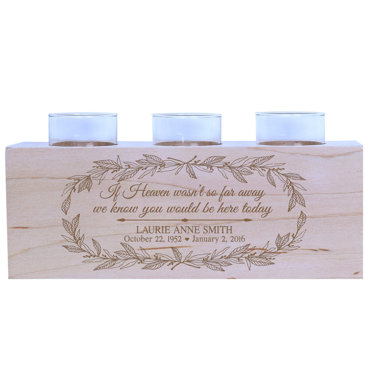 Remembrance Memorial 3 Candle Holder - Our Family Chain - LifeSong Milestones