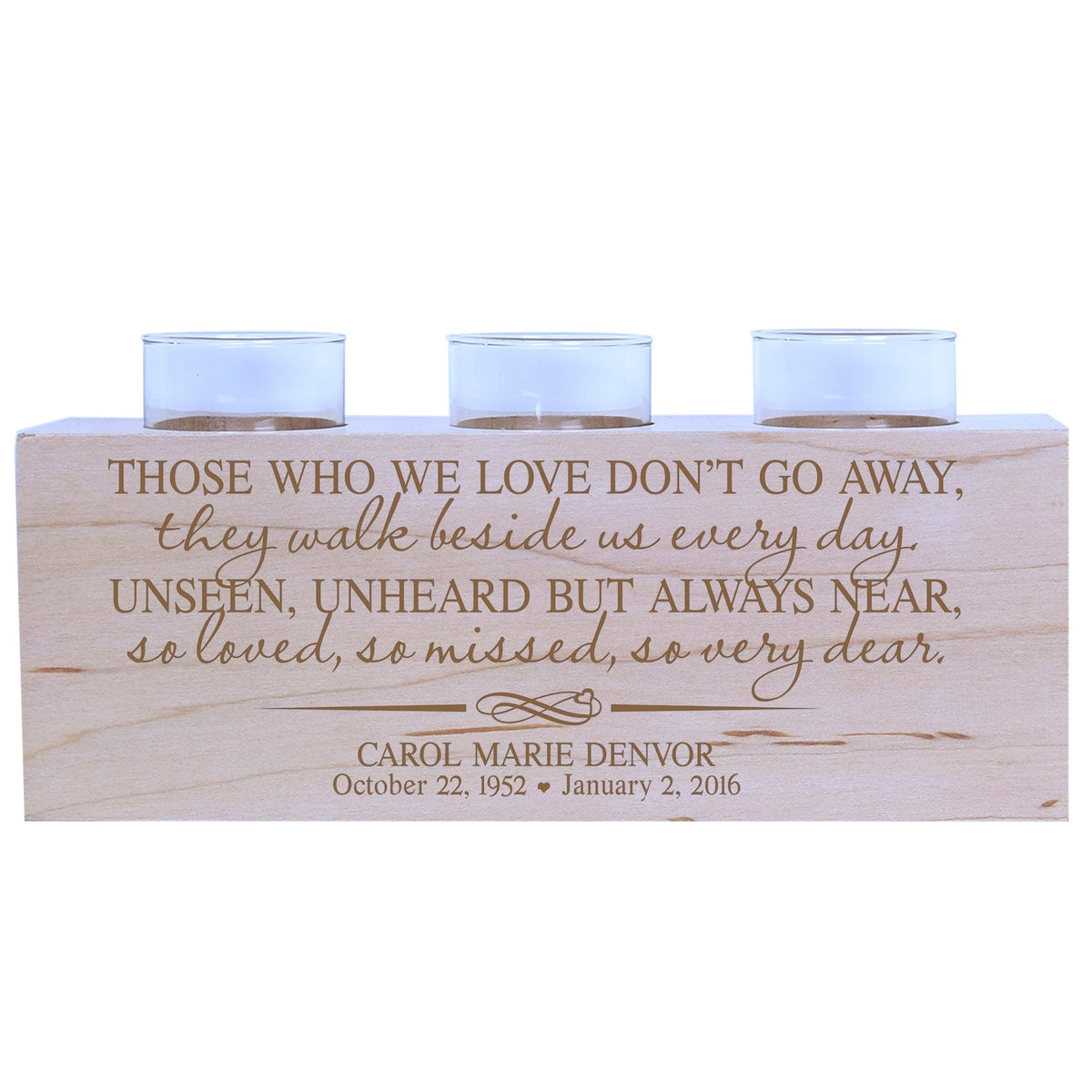 Remembrance Memorial 3 Candle Holder - Our Family Chain - LifeSong Milestones