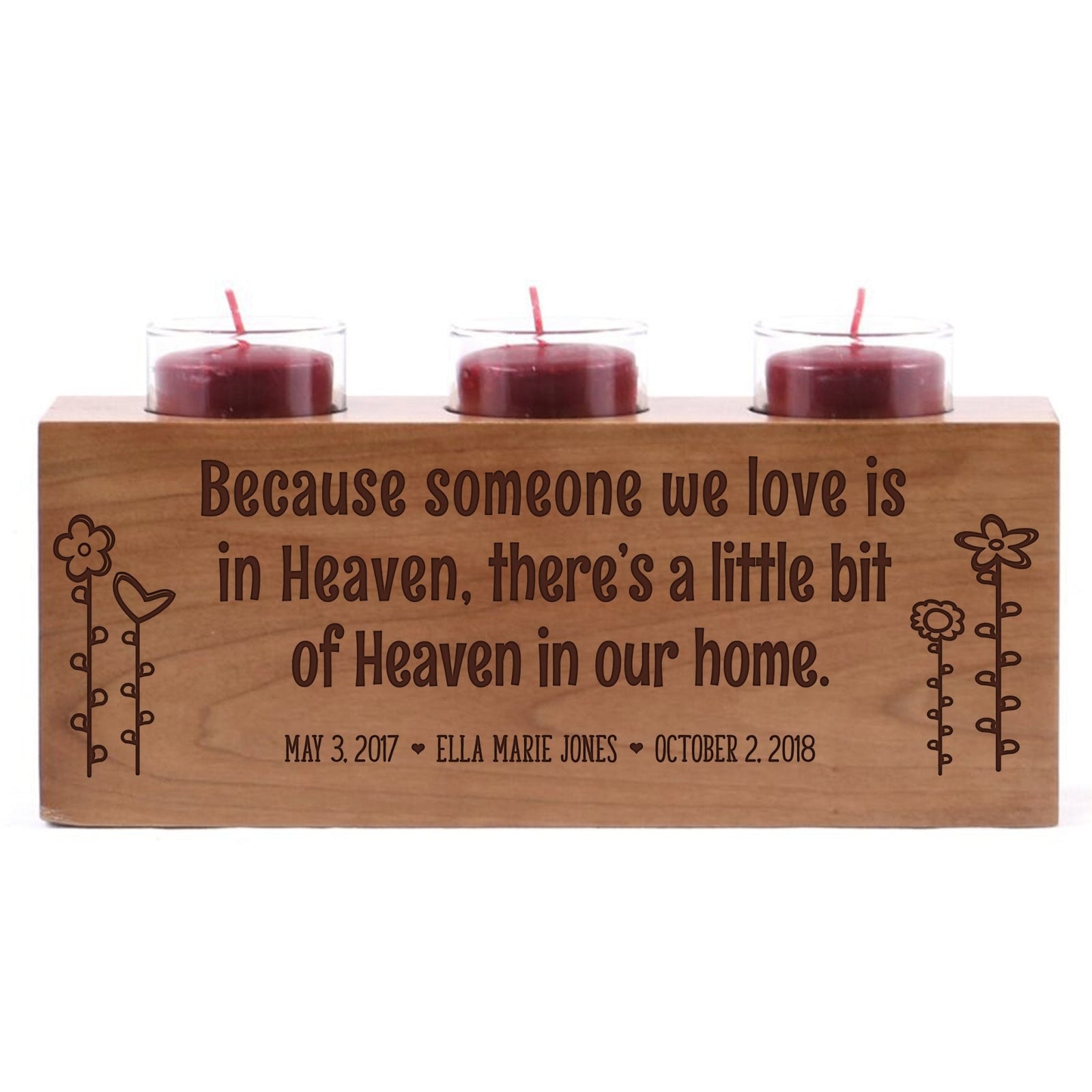 Remembrance Memorial 3 Candle Holder - Someone We Love - LifeSong Milestones
