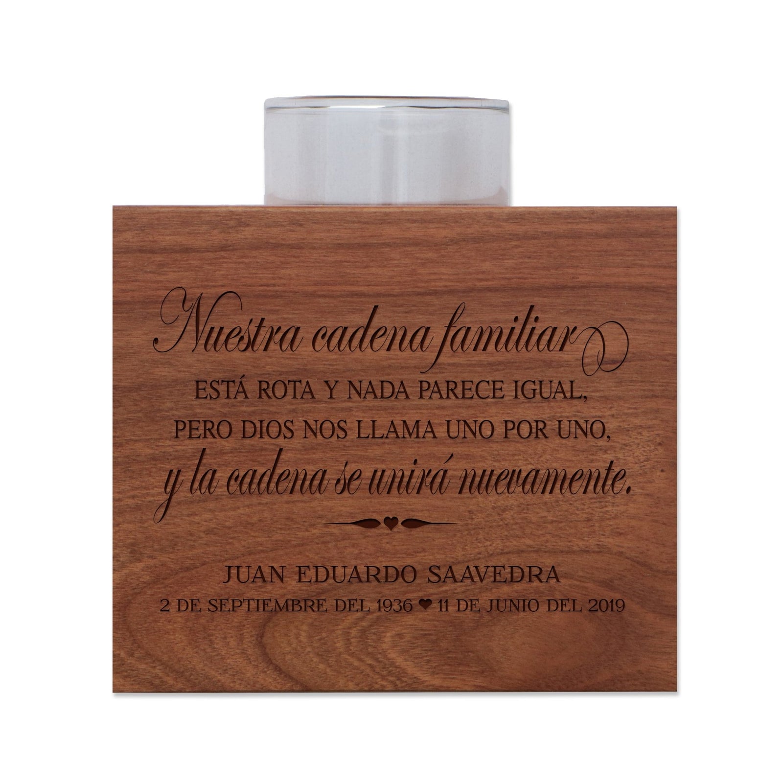 Remembrance Memorial Single Candle Holder - Difícil de Olvidar - LifeSong Milestones