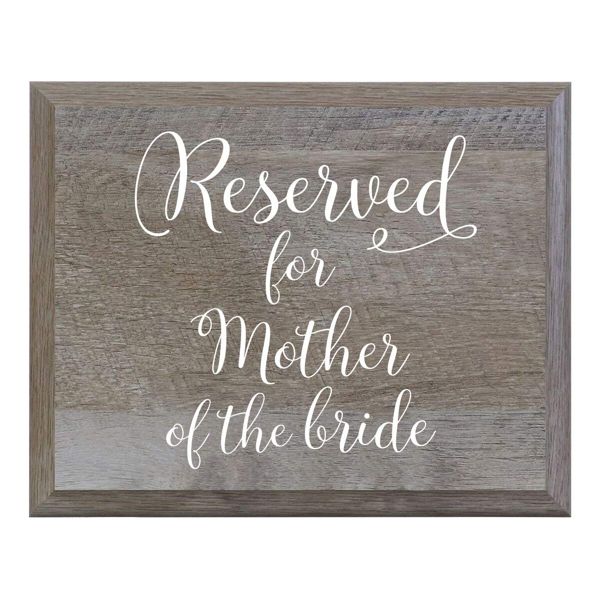 Reserved For Mother Of The Bride Decorative Wedding Party sign (6x8) - LifeSong Milestones