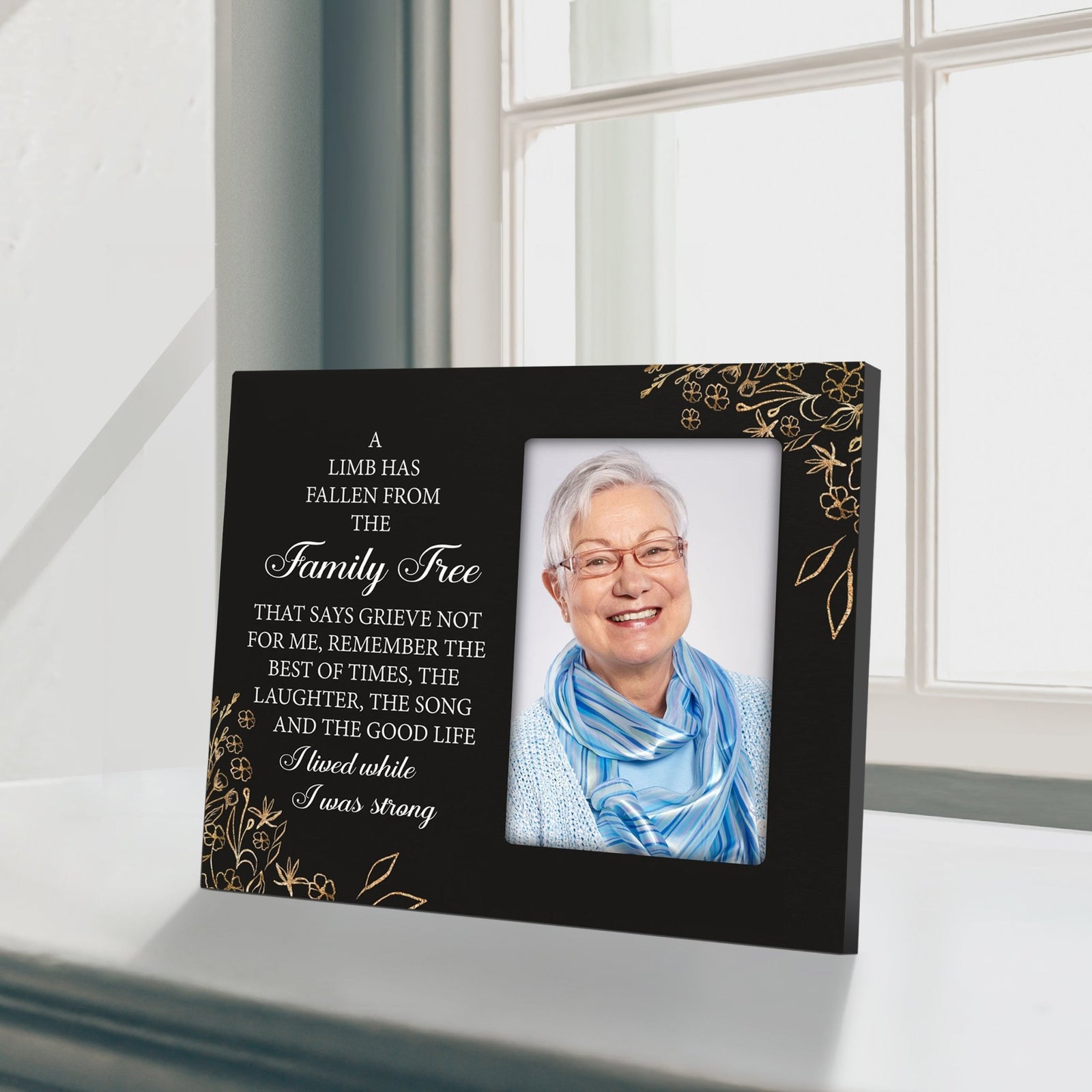 Rustic-Inspired Wooden Human Memorial Frames That Holds A 4x6in Photo - A Limb Has Fallen - LifeSong Milestones