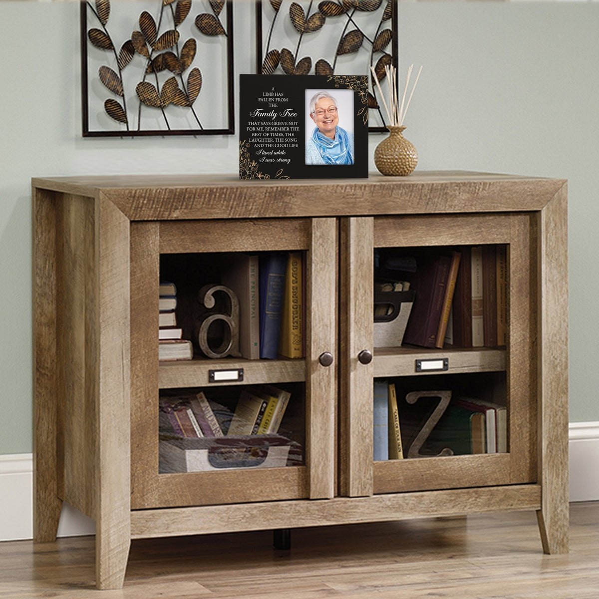 Rustic-Inspired Wooden Human Memorial Frames That Holds A 4x6in Photo - A Limb Has Fallen - LifeSong Milestones