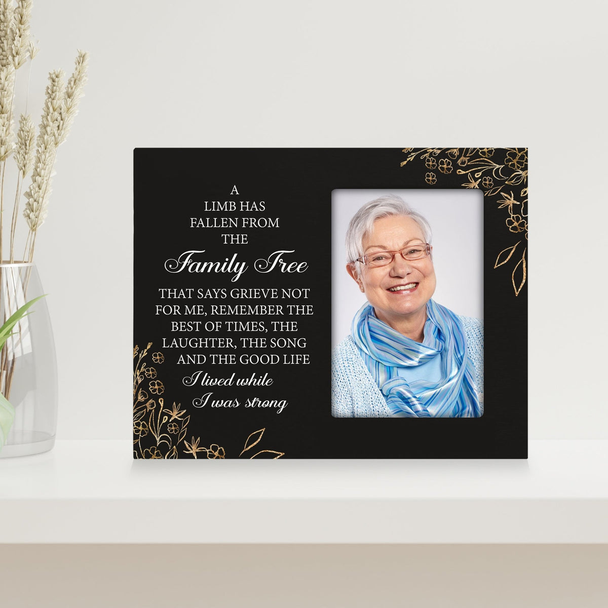 Rustic-Inspired Wooden Human Memorial Frames That Holds A 4x6in Photo - A Limb Has Fallen - LifeSong Milestones