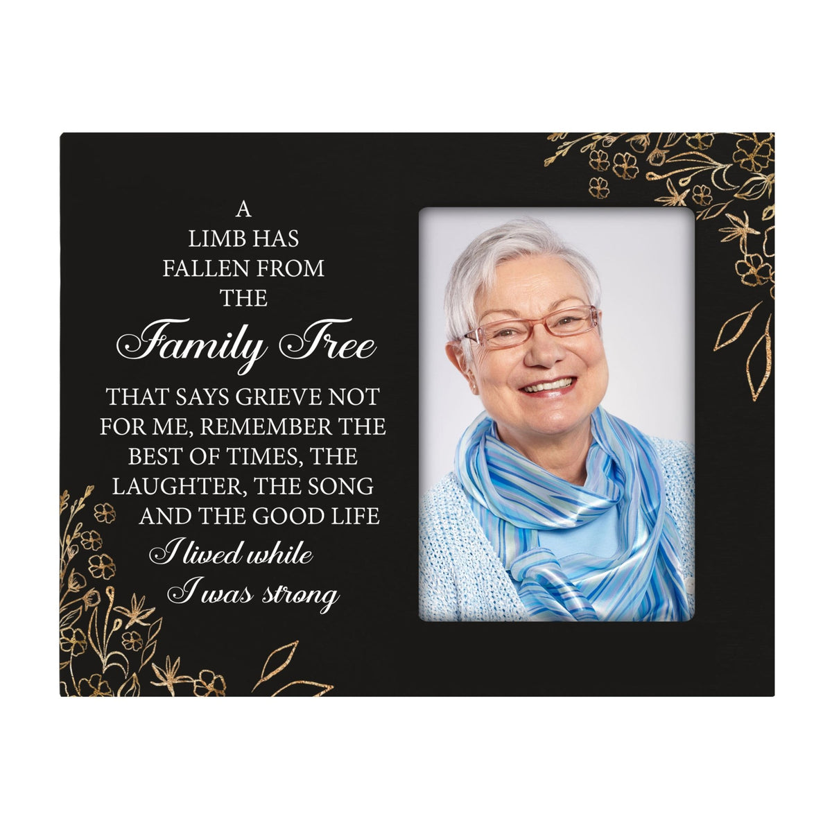 Rustic-Inspired Wooden Human Memorial Frames That Holds A 4x6in Photo - A Limb Has Fallen - LifeSong Milestones